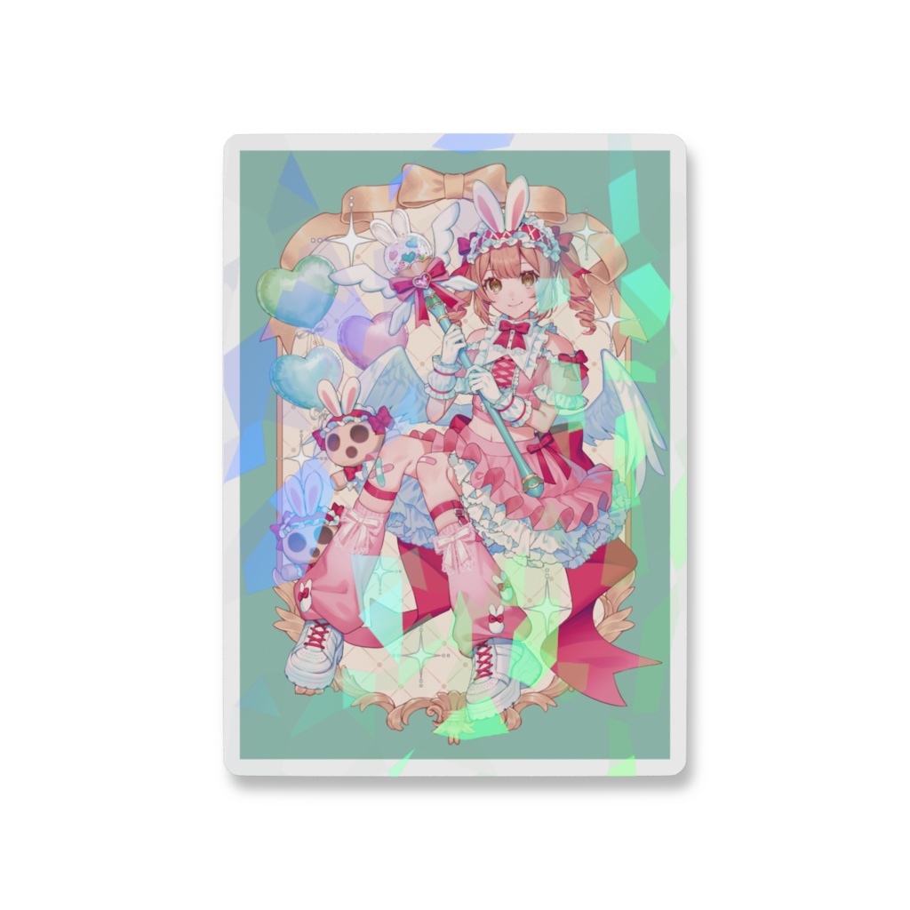 7周年魔法少女るるかキラキラステッカー