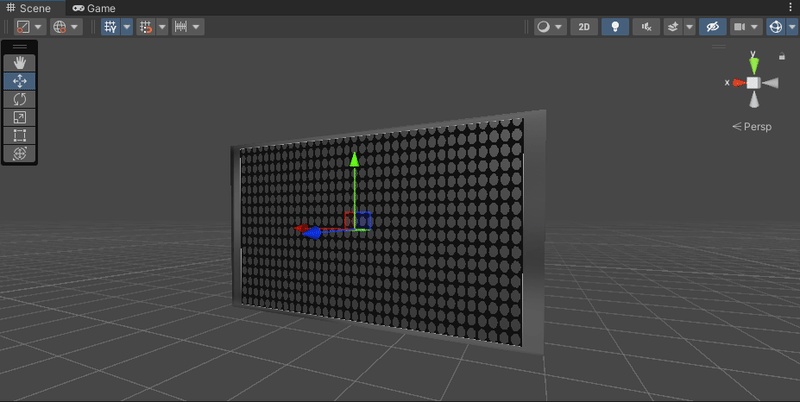 (無料)片側透過・可変・LED風メッシュ&モニター