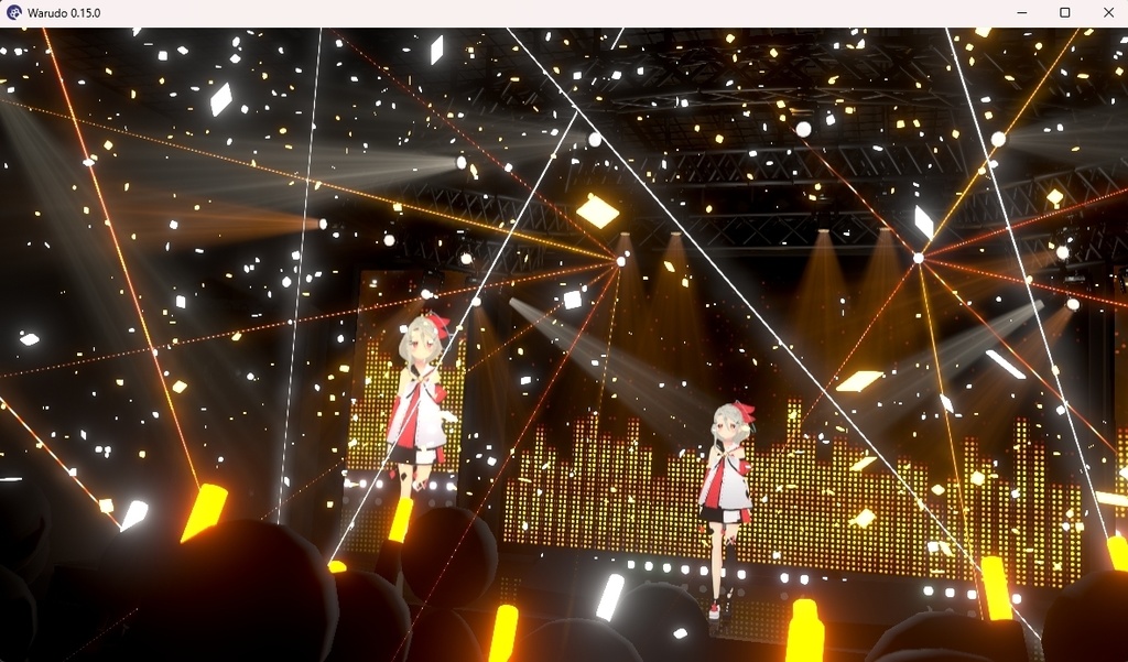 観客&ペンライトパーティクル風エフェクト(.warudo/Playground/.unitypackage)