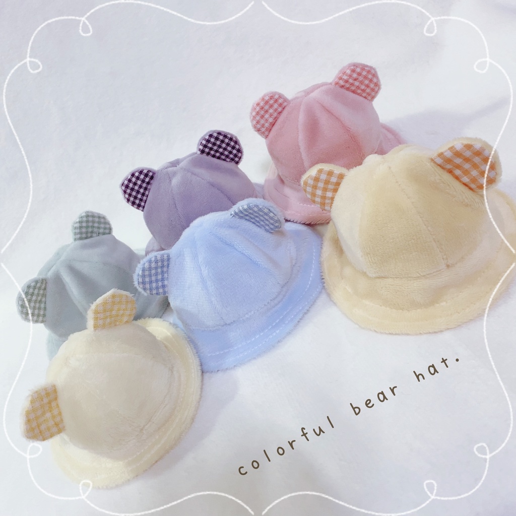 colorful bear hat.