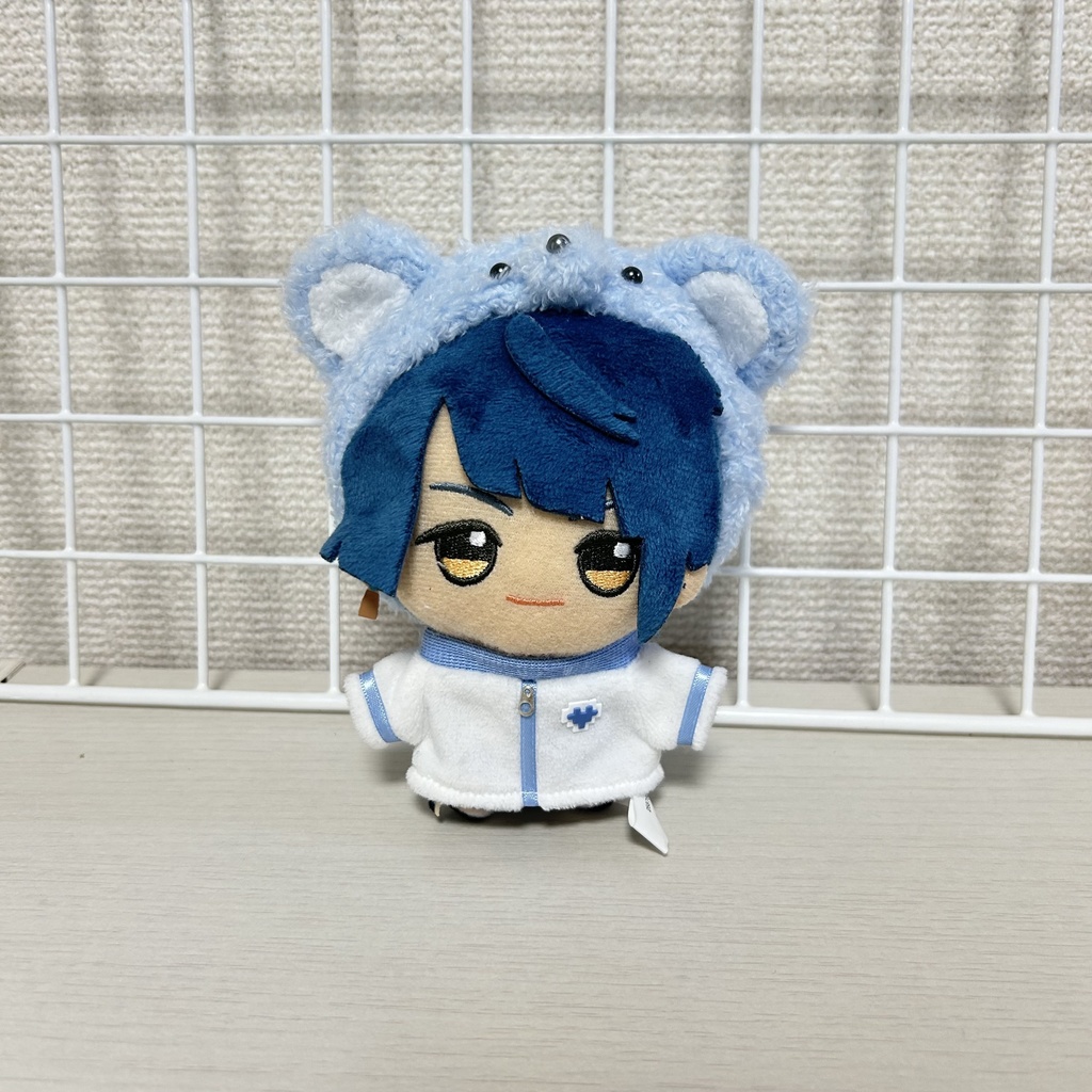 わこ様専用ぬい服ふわふわ猫耳お座りWhite着ぐるみにじぱぺちび
