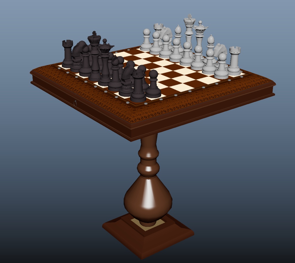 VRChat向け 3Dチェスセット&チェステーブル