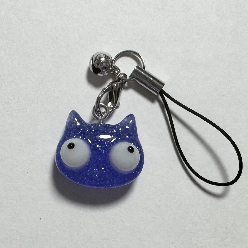 デメにゃんストラップ　タンザナイト