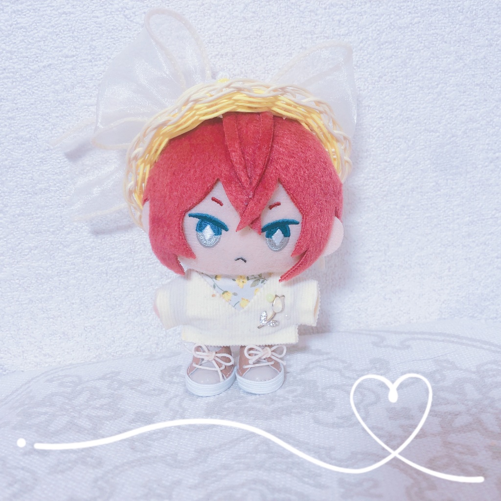 オーガンジーリボンのカンカン帽