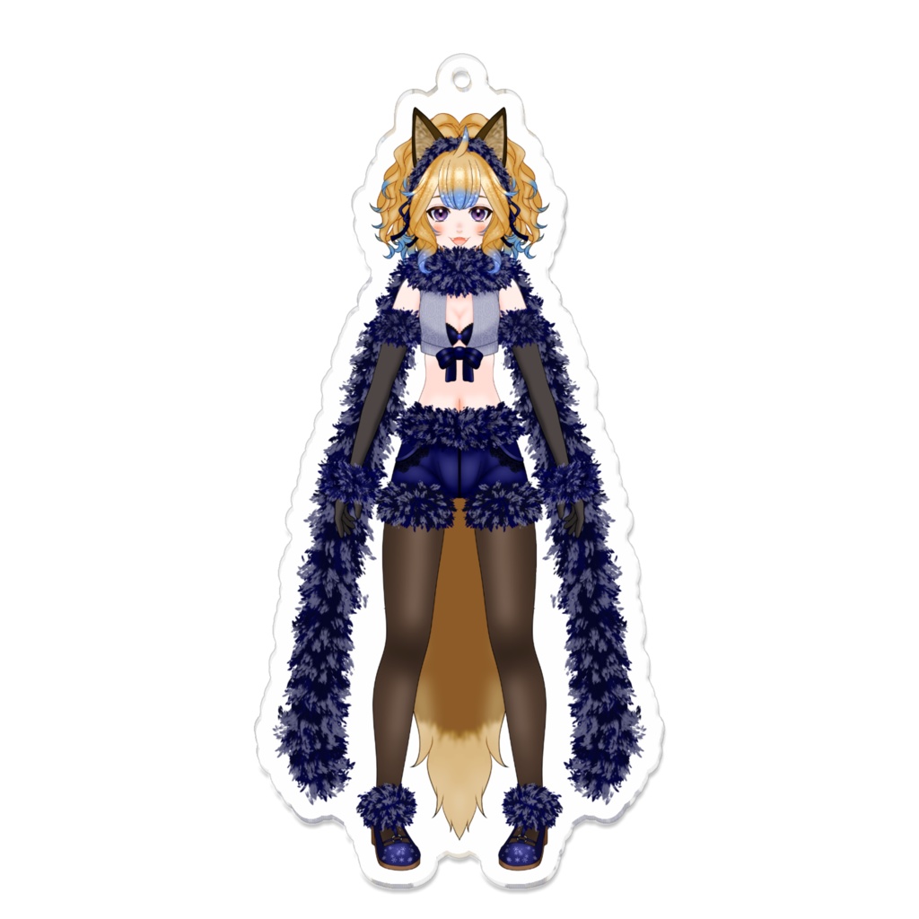  VTuber北狐ちろん/雪ステージ衣装アクリルキーホルダー