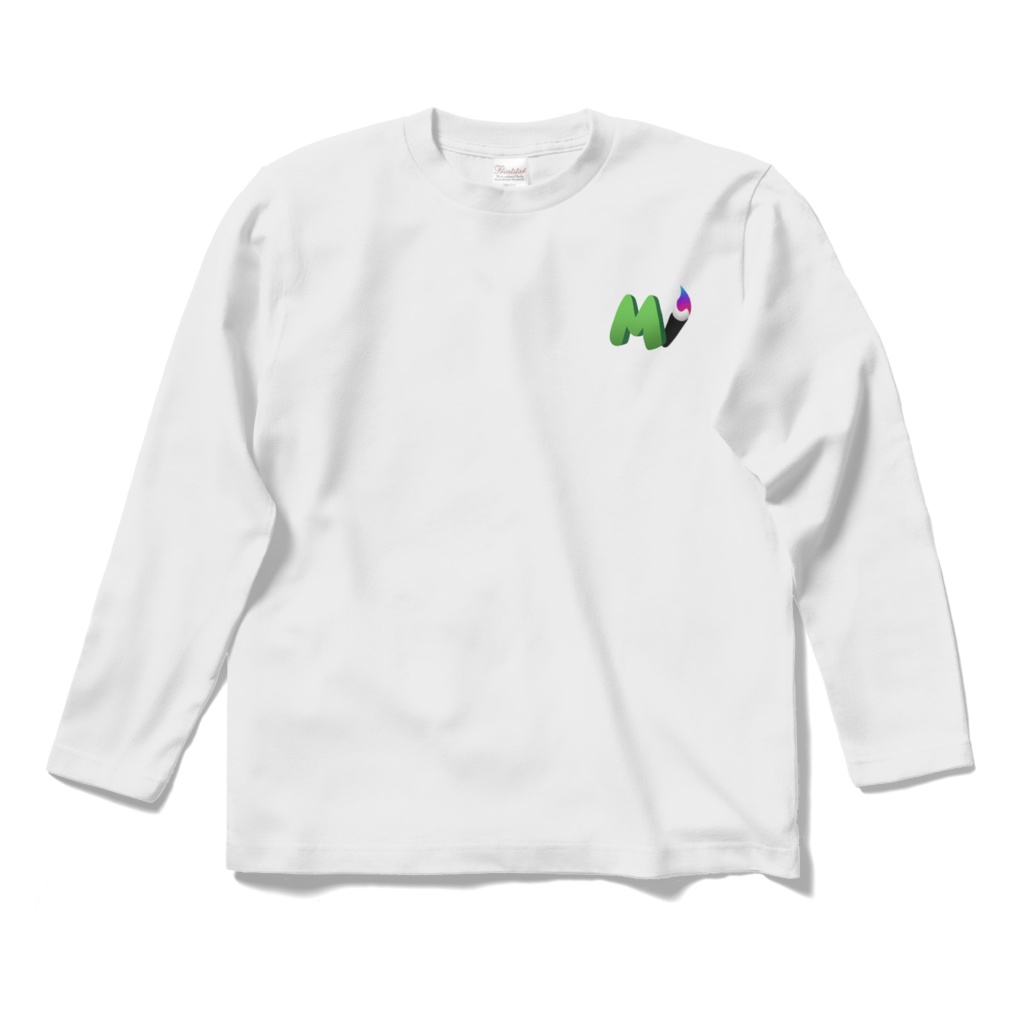 Misskey.art 新ロゴ ロングスリーブTシャツ (ホワイト)