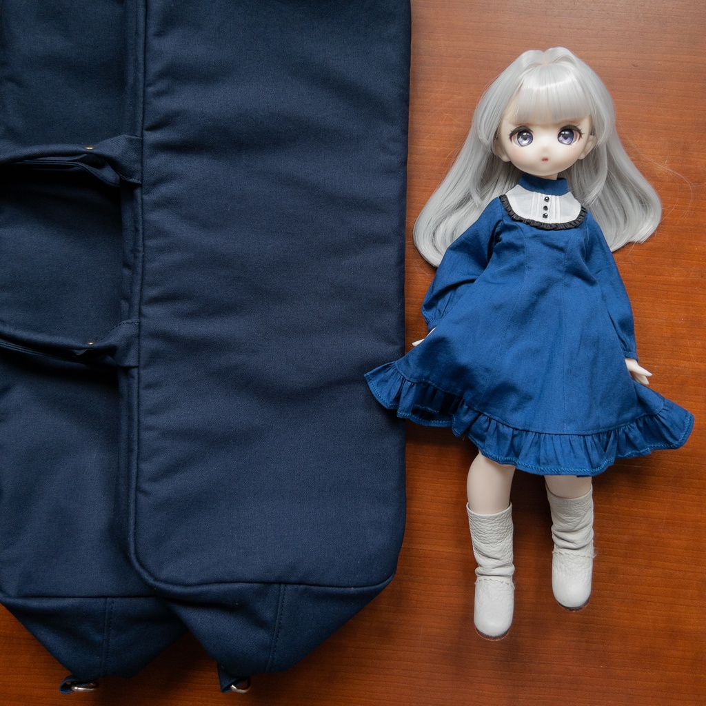 ドールと一緒にお出かけバッグ(ネイビー)