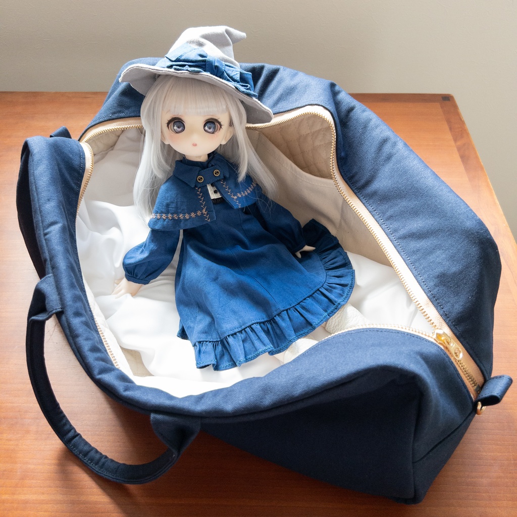ドールと一緒にお出かけバッグ(ネイビー)