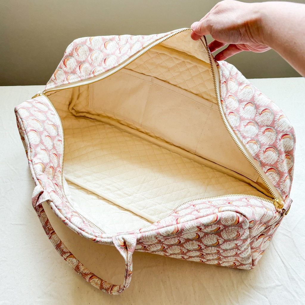 ドールと一緒にお出かけバッグ(リバティ柄)