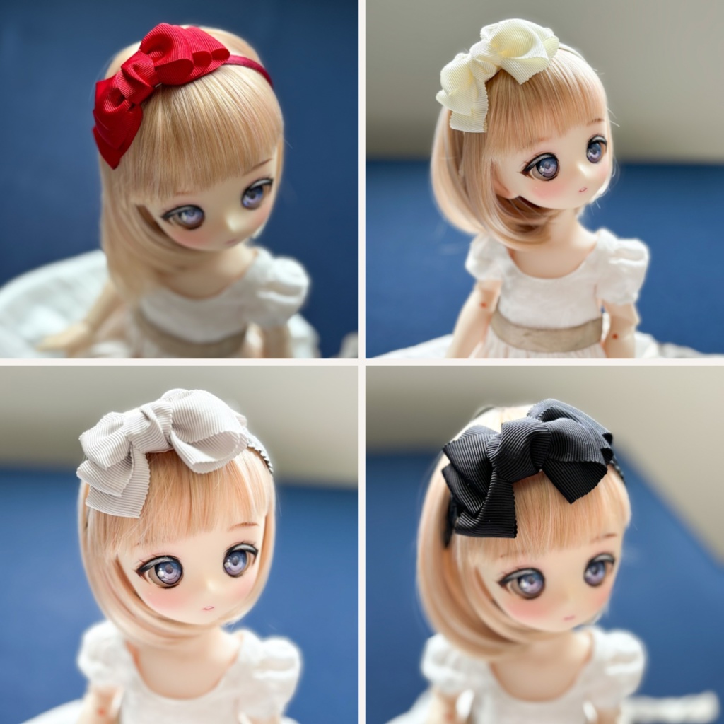 ドール用リボンカチューシャ(SD,DD,MDDサイズ)