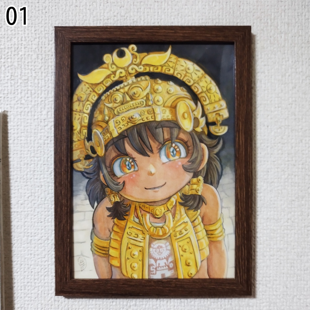 黄金王の娘　色鉛筆画　原画