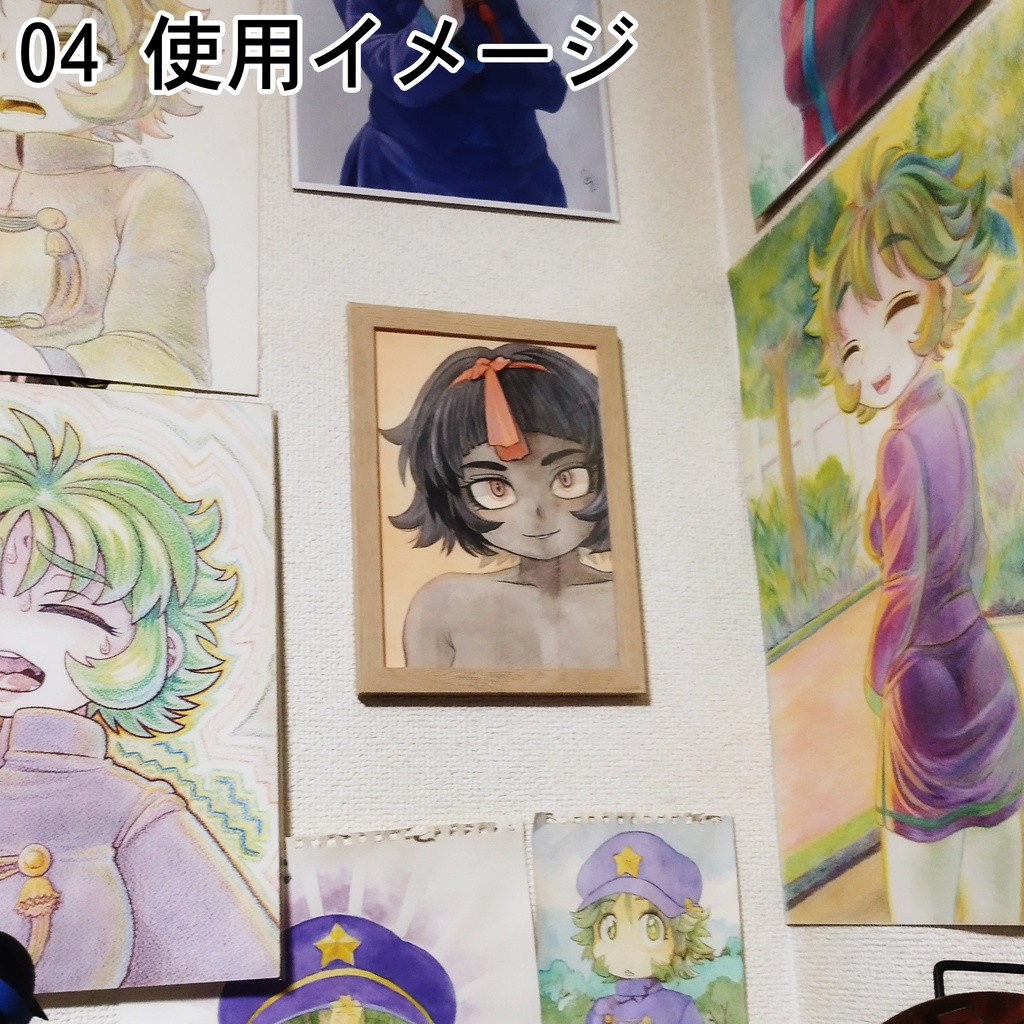 チチカカ湖で会った子 色鉛筆画 原画