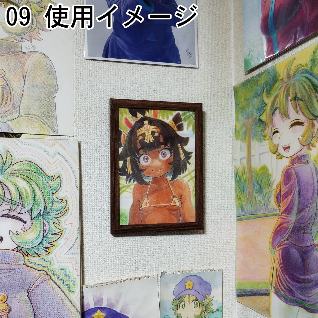 祭日のおめかし 色鉛筆画 原画