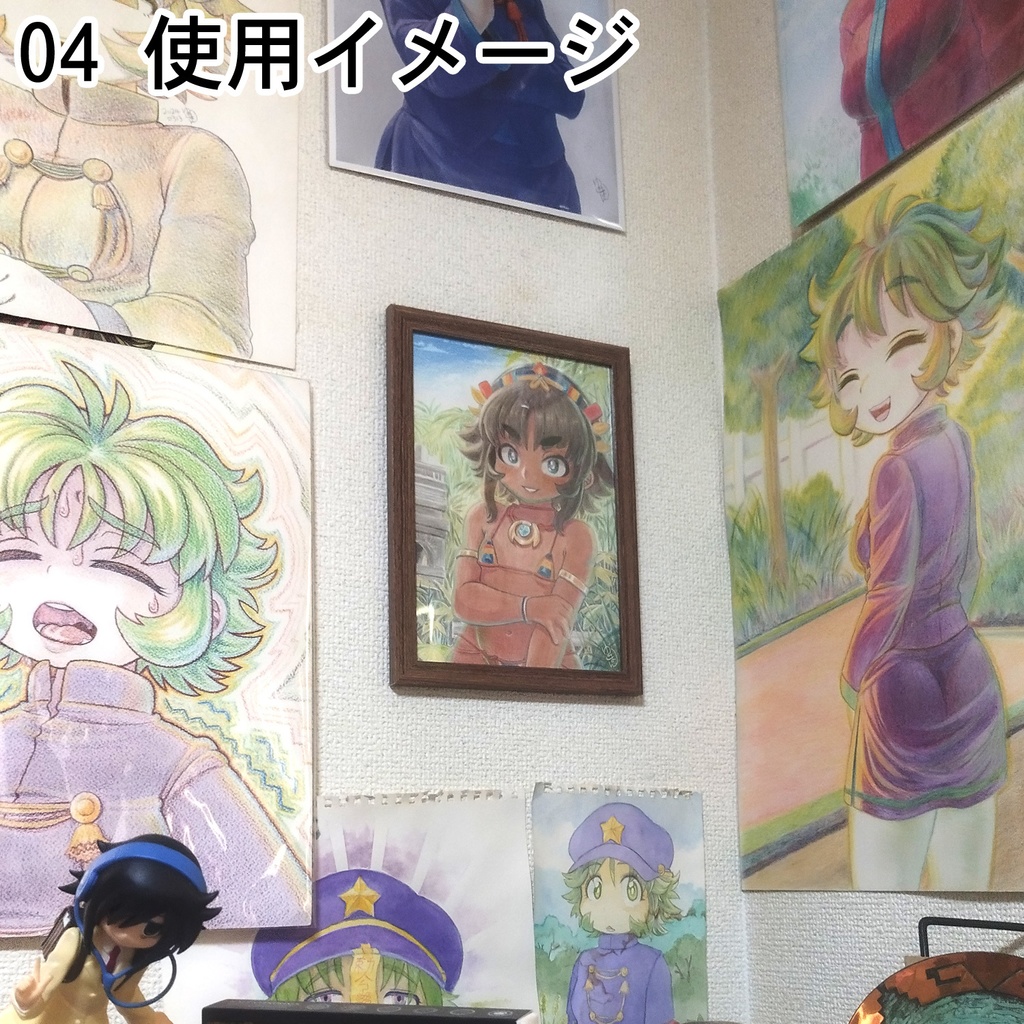 パレンケの娘 色鉛筆画 原画