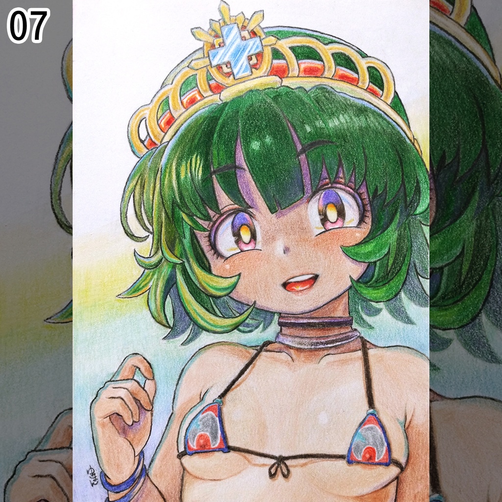 ネラの王冠 色鉛筆画 原画