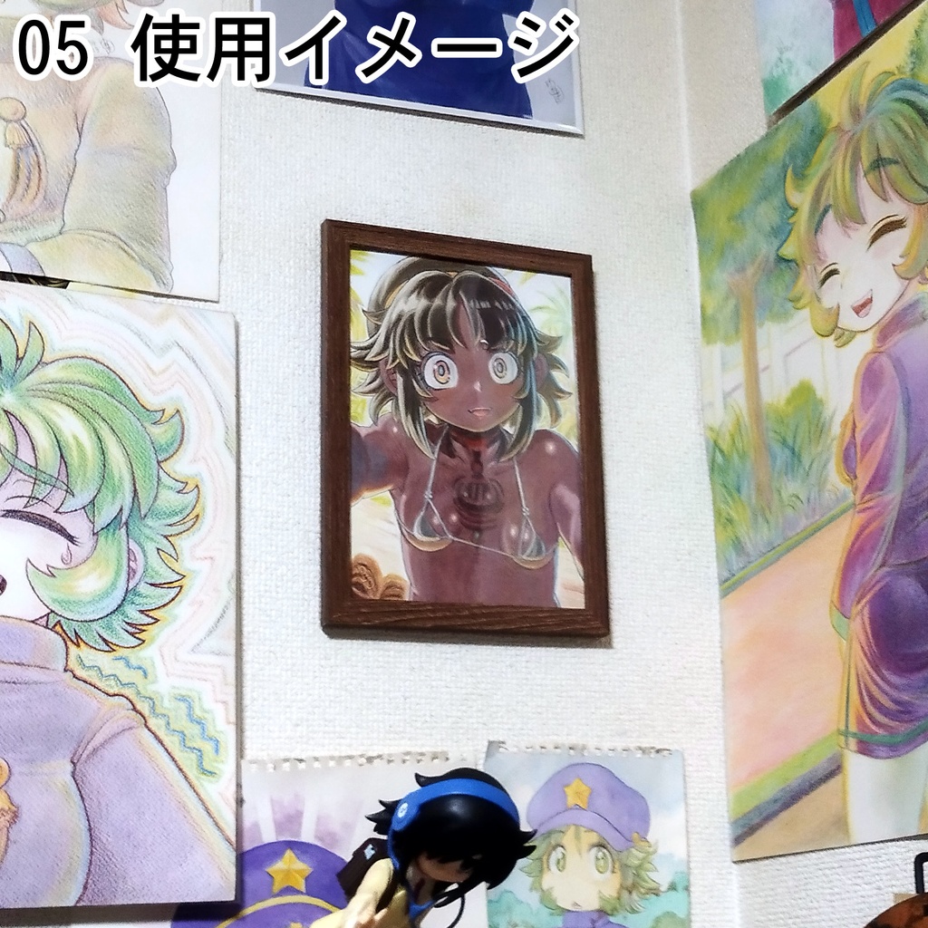 野生の眼差し 色鉛筆画 原画