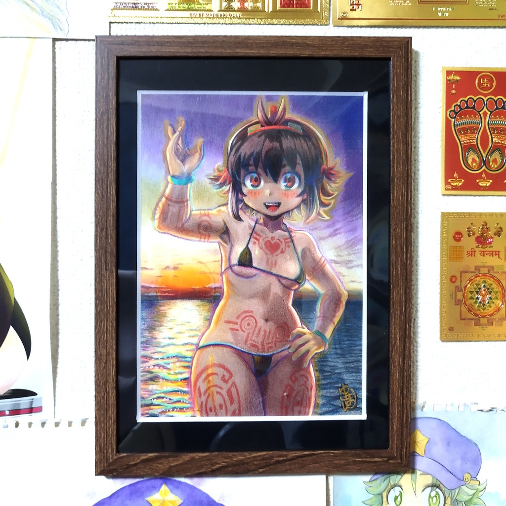 アデュウ　色鉛筆画　原画