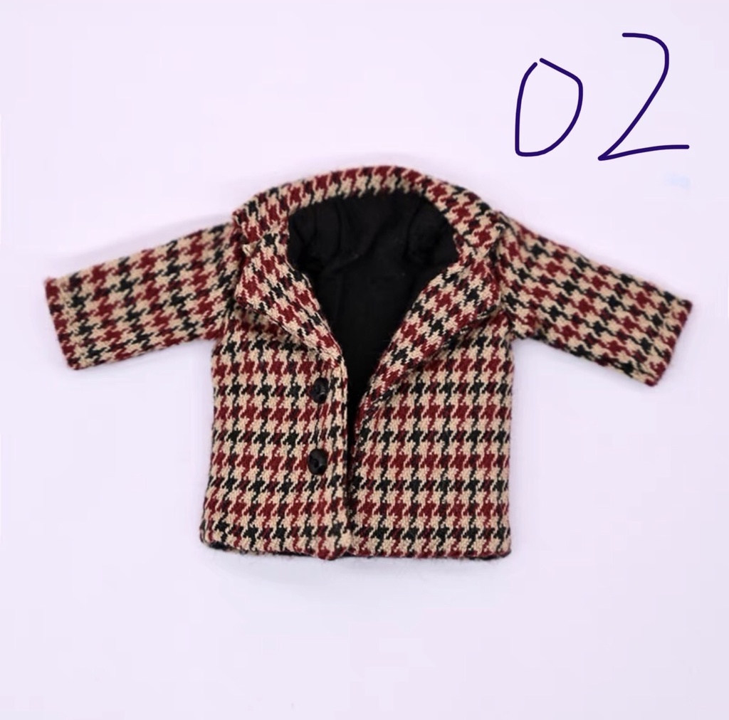 オビツ用チェックコート