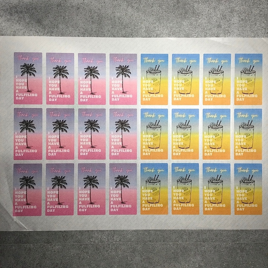 縦長サンキューシール SUMMER GRADATION