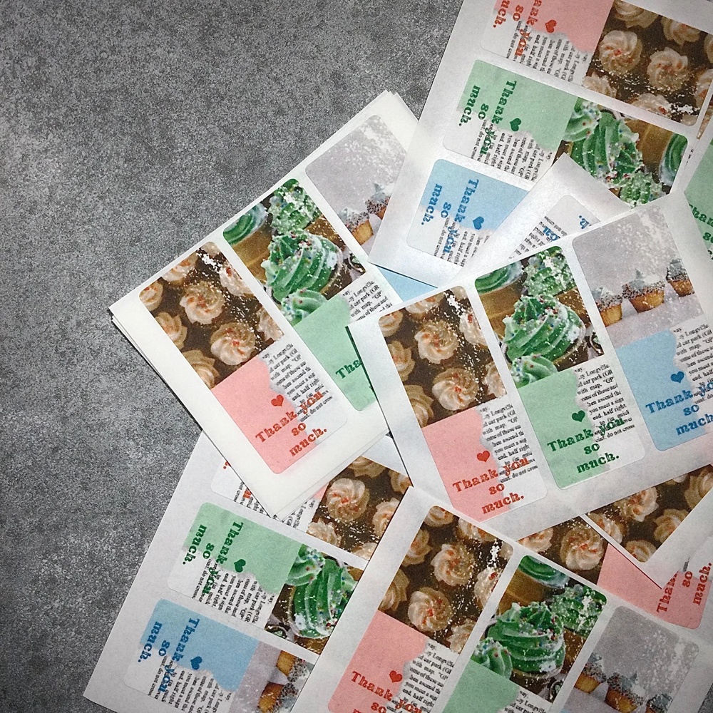 縦長サンキューシール6426 Capcake