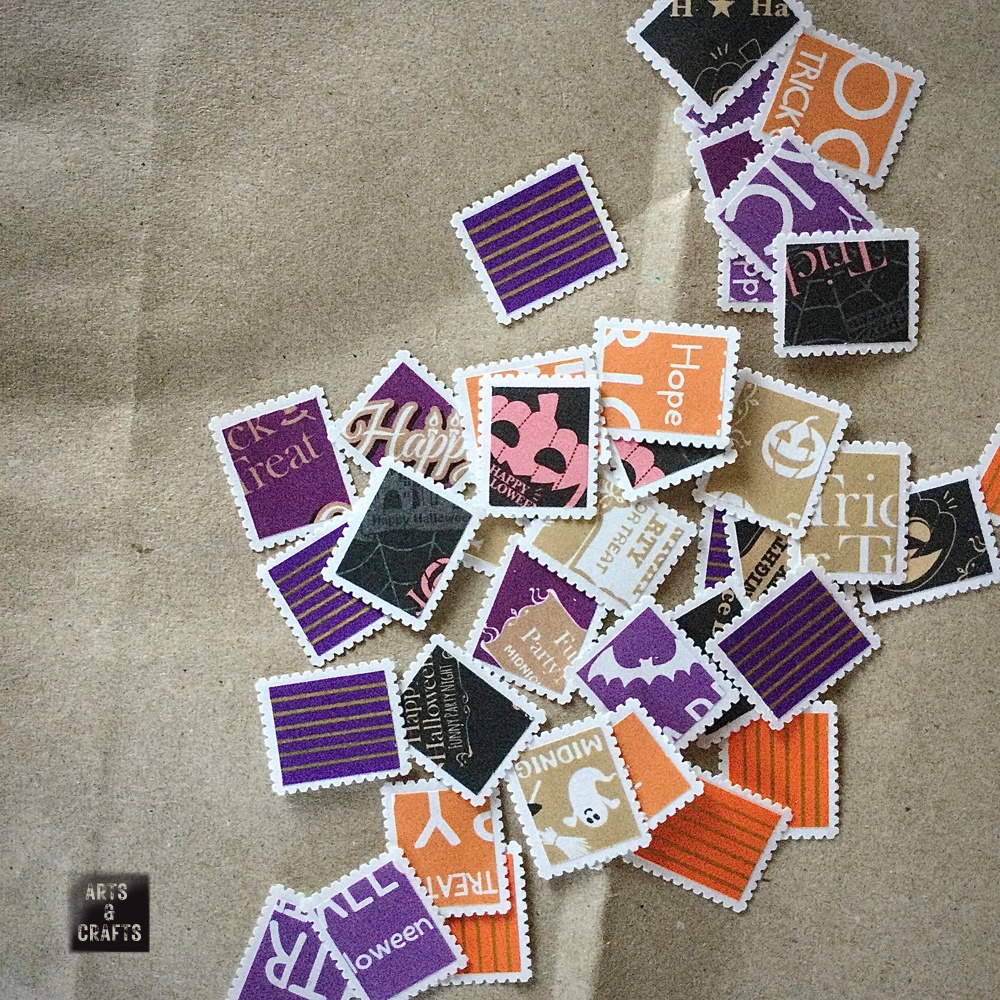 切手みたいなフレークシール HALLOWEEN PATTERN