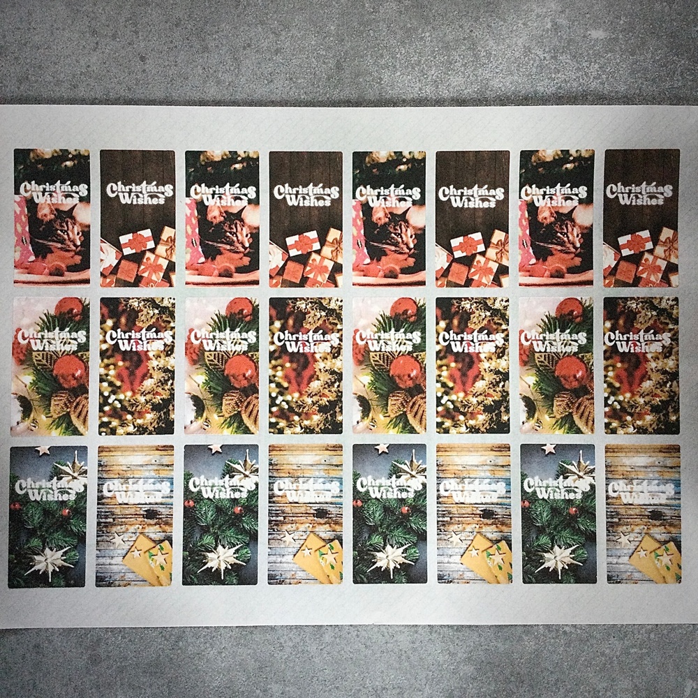 縦長シール Christmas Wishes