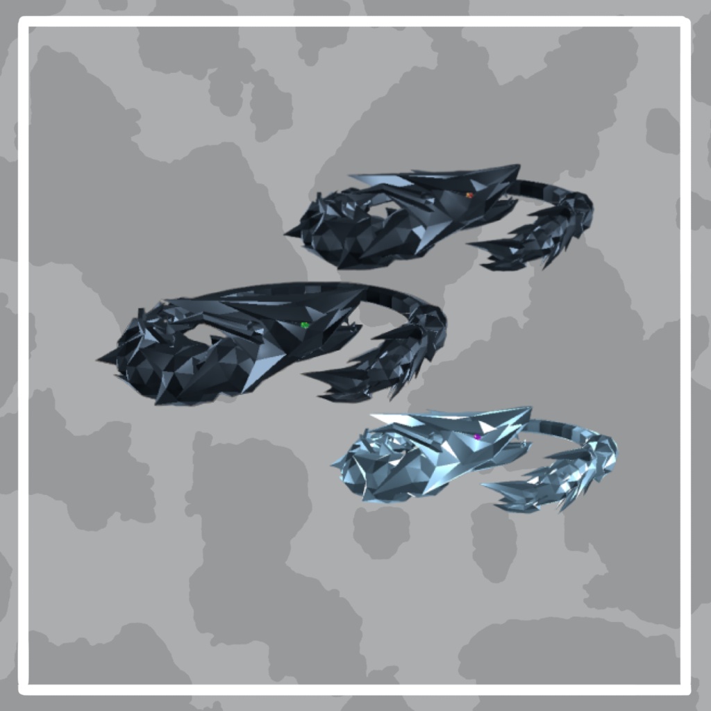 【VRChat想定】ドラゴンリング/Dragon Ring