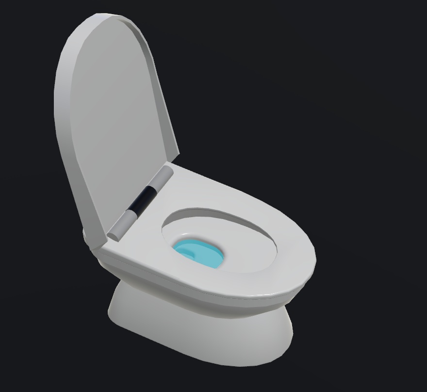 【3Dモデル】トイレセット / Toilet & Holder