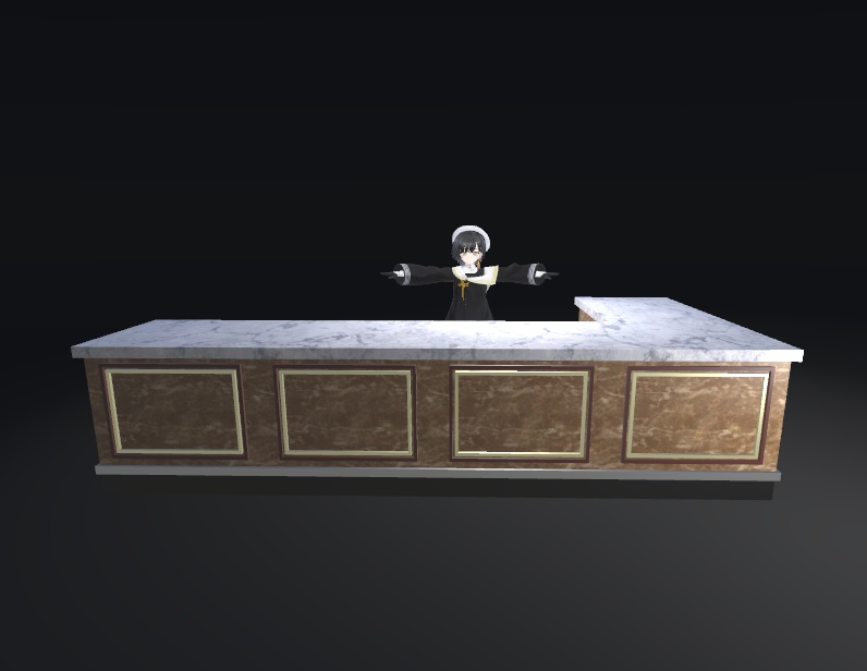 【3Dモデル】受付カウンター / Reception Counter