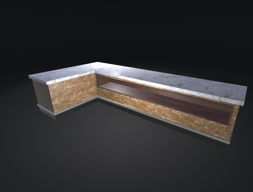 【3Dモデル】受付カウンター / Reception Counter