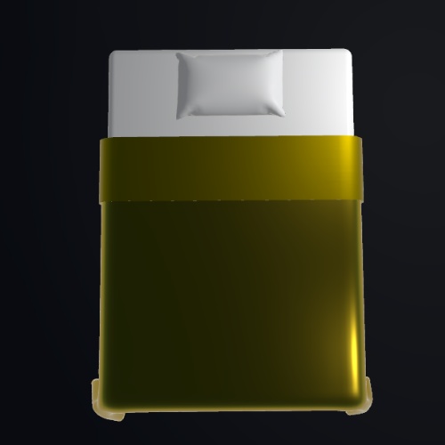 【3Dモデル】金のベッド / Golden Bed