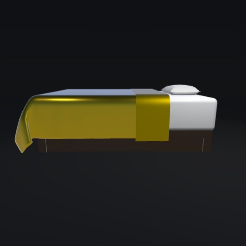 【3Dモデル】金のベッド / Golden Bed