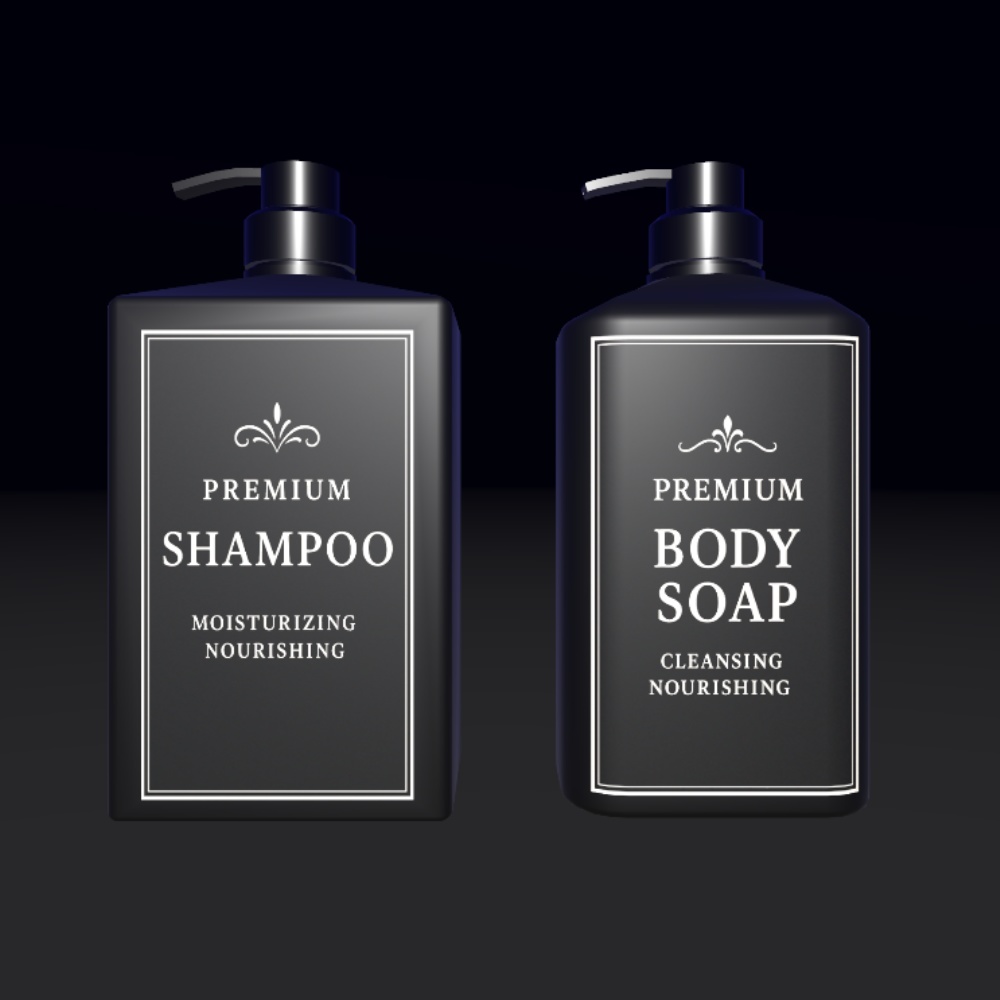 【3Dモデル】シャンプーとボディソープ / Shampoo&Bodysoap
