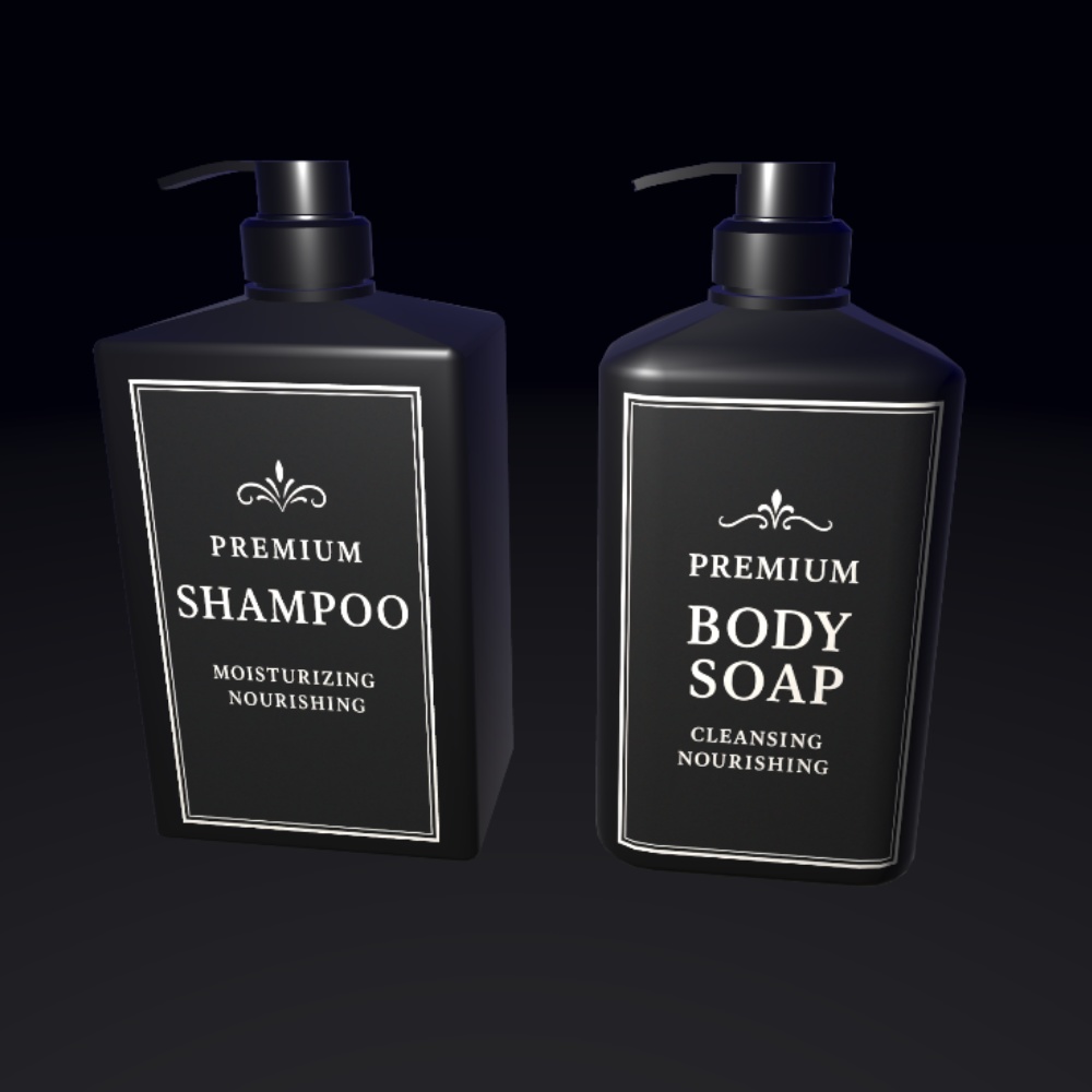 【3Dモデル】シャンプーとボディソープ / Shampoo&Bodysoap