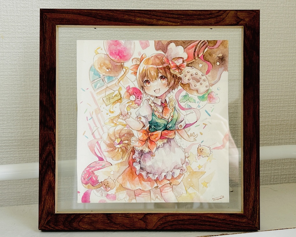 額装原画　「ドーナツ屋のハムスター」（〜10月15日まで）