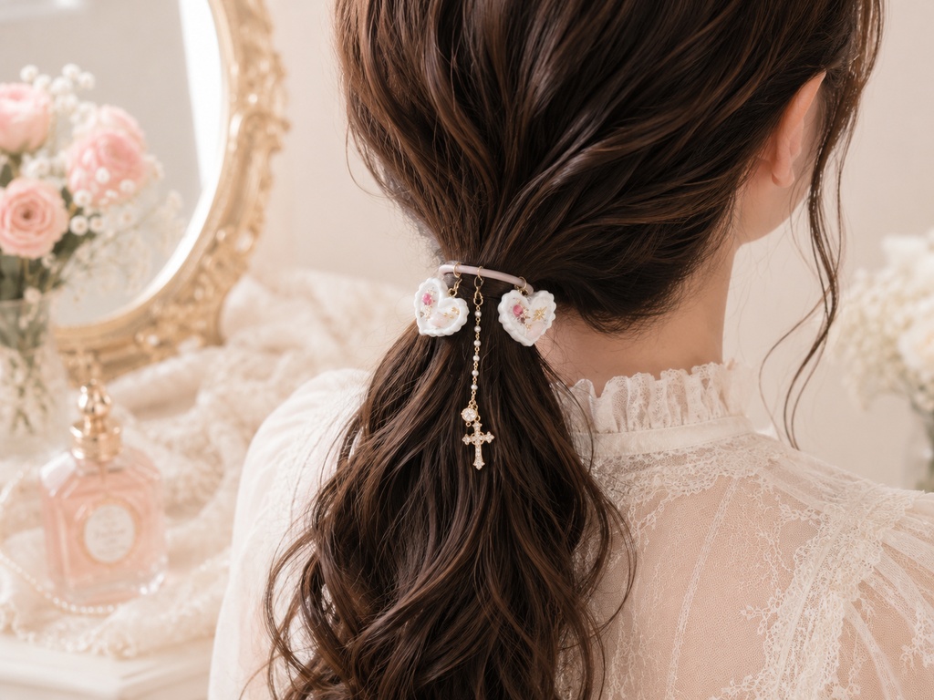 天使の祈り レジンヘアゴム