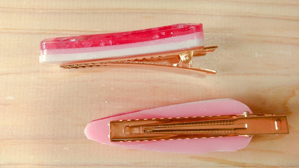 ピーチゼリーのようなヘアクリップAorBどちらかお選びください