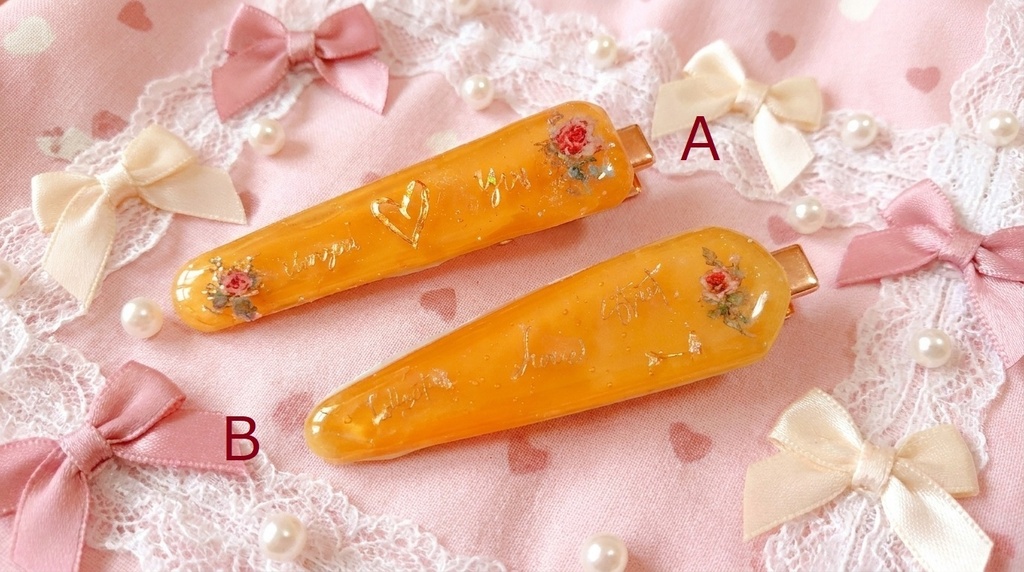レモンケーキのようなヘアクリップAorBどちらかお選びください