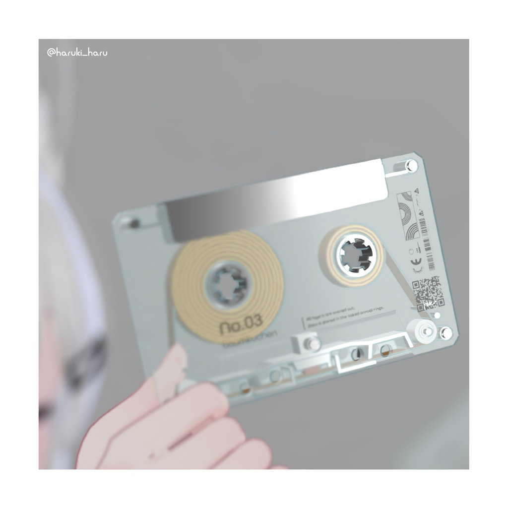 【3Dモデル】バウムクーヘンカセットテープ