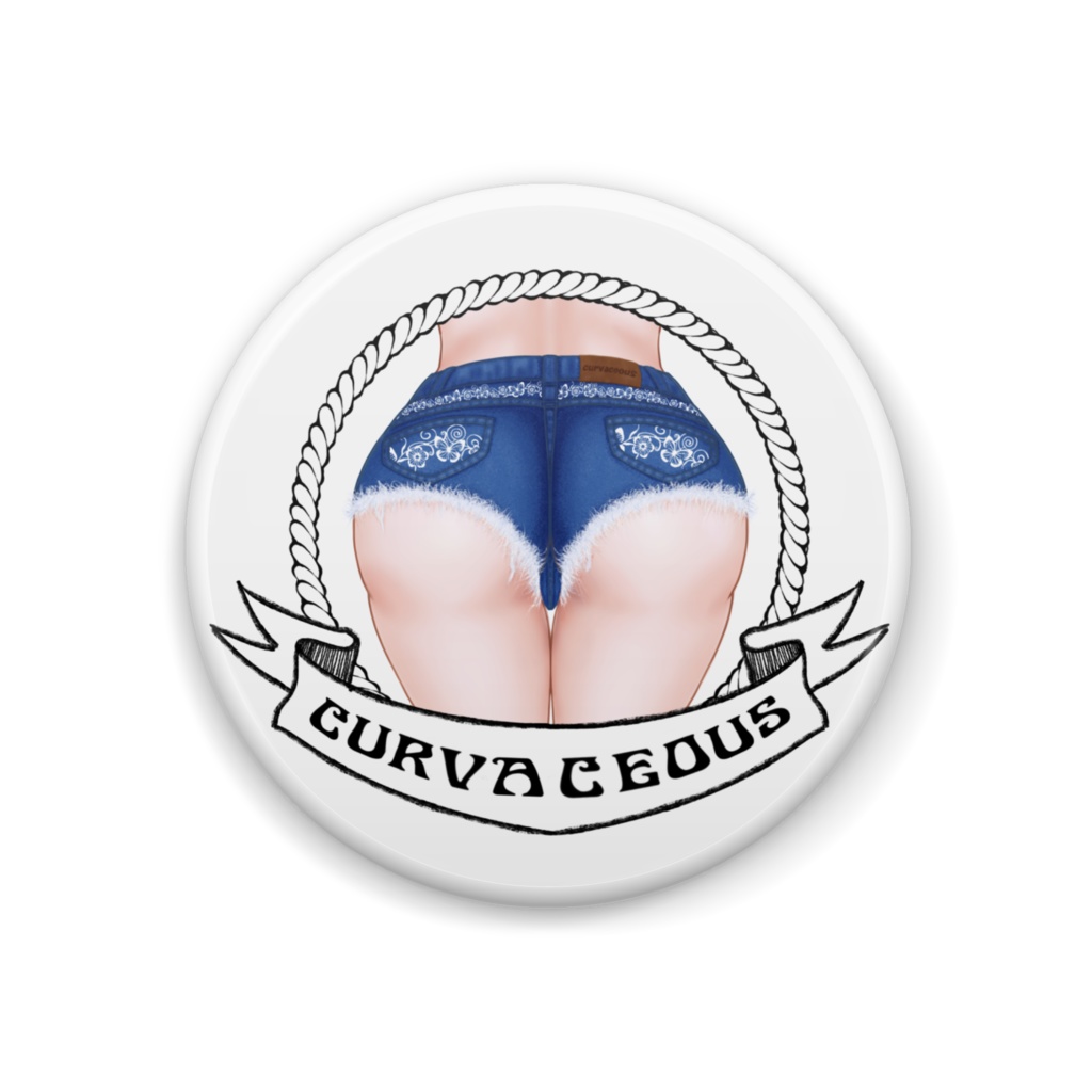 curvaceous 缶バッジ ２色