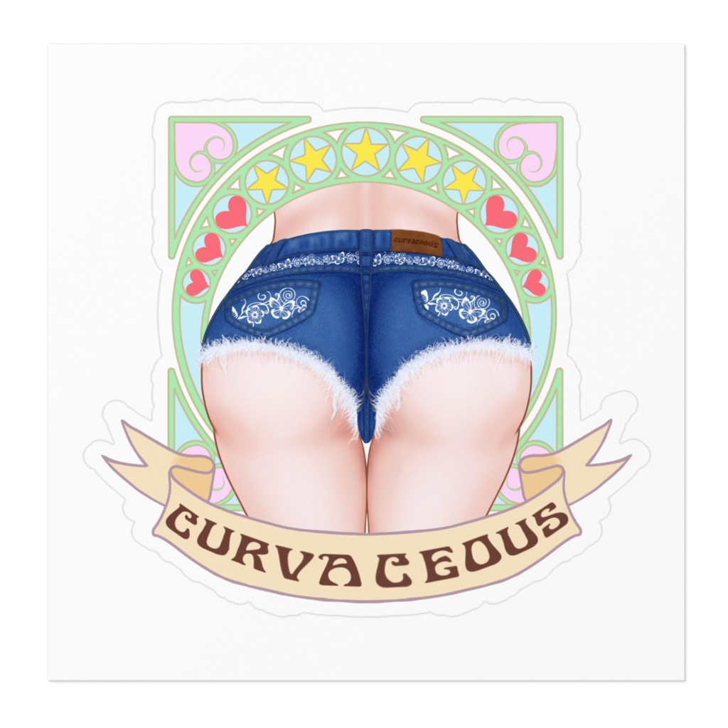 curvaceous アールヌーヴォー ステッカー