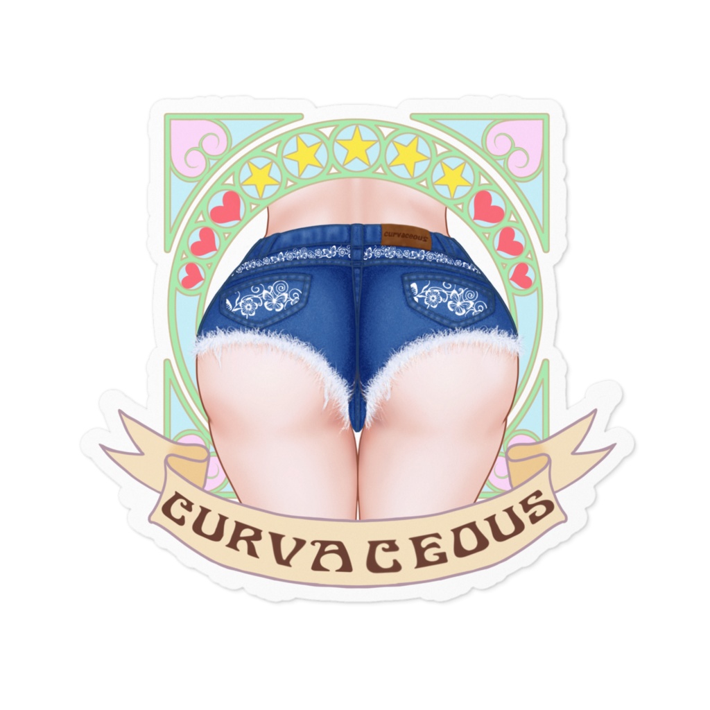 curvaceous アールヌーヴォー ステッカー