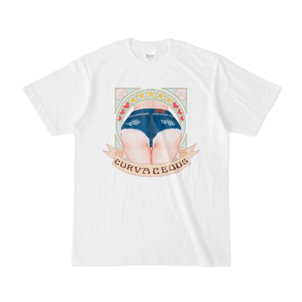 curvaceous アールヌーヴォー Tシャツ（白）