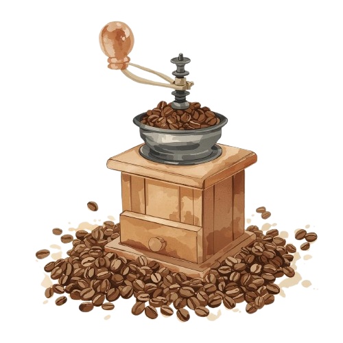 大人可愛いカフェシリーズ|水彩風クリップアート8点セット PNG(背景透過)