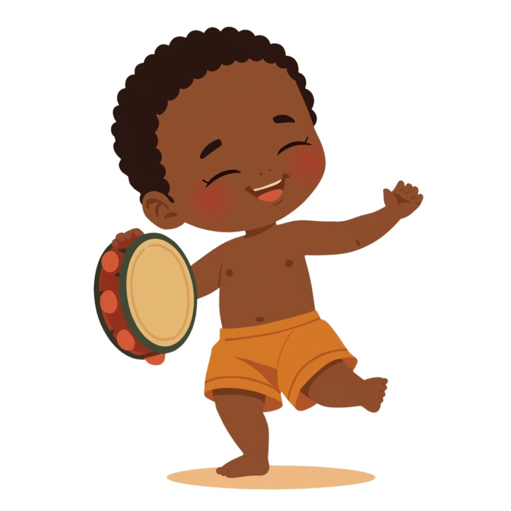 奈良美智風アースカラーの楽器シリーズ クリップアート6点セット PNG(背景透過)