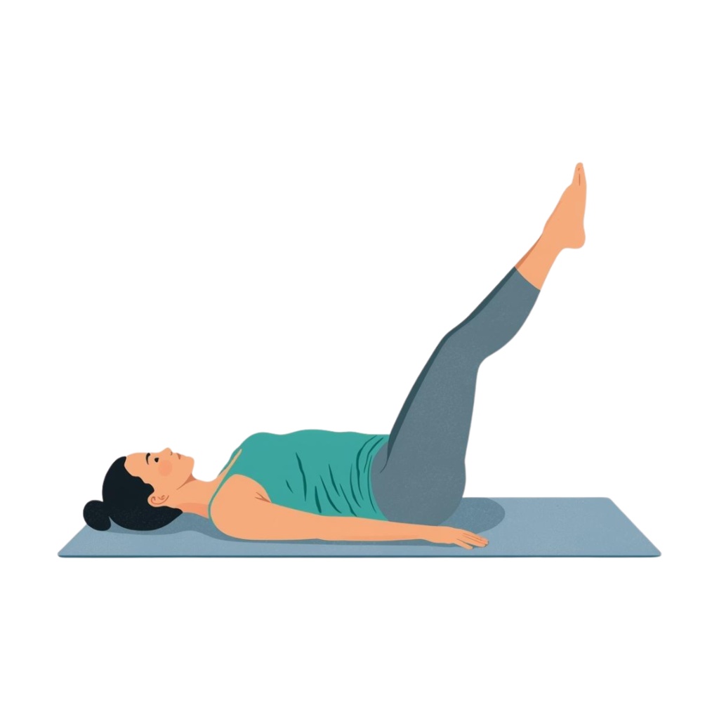 アクリル画風・淡色エクササイズクリップアート7点セット PNG(背面透過)