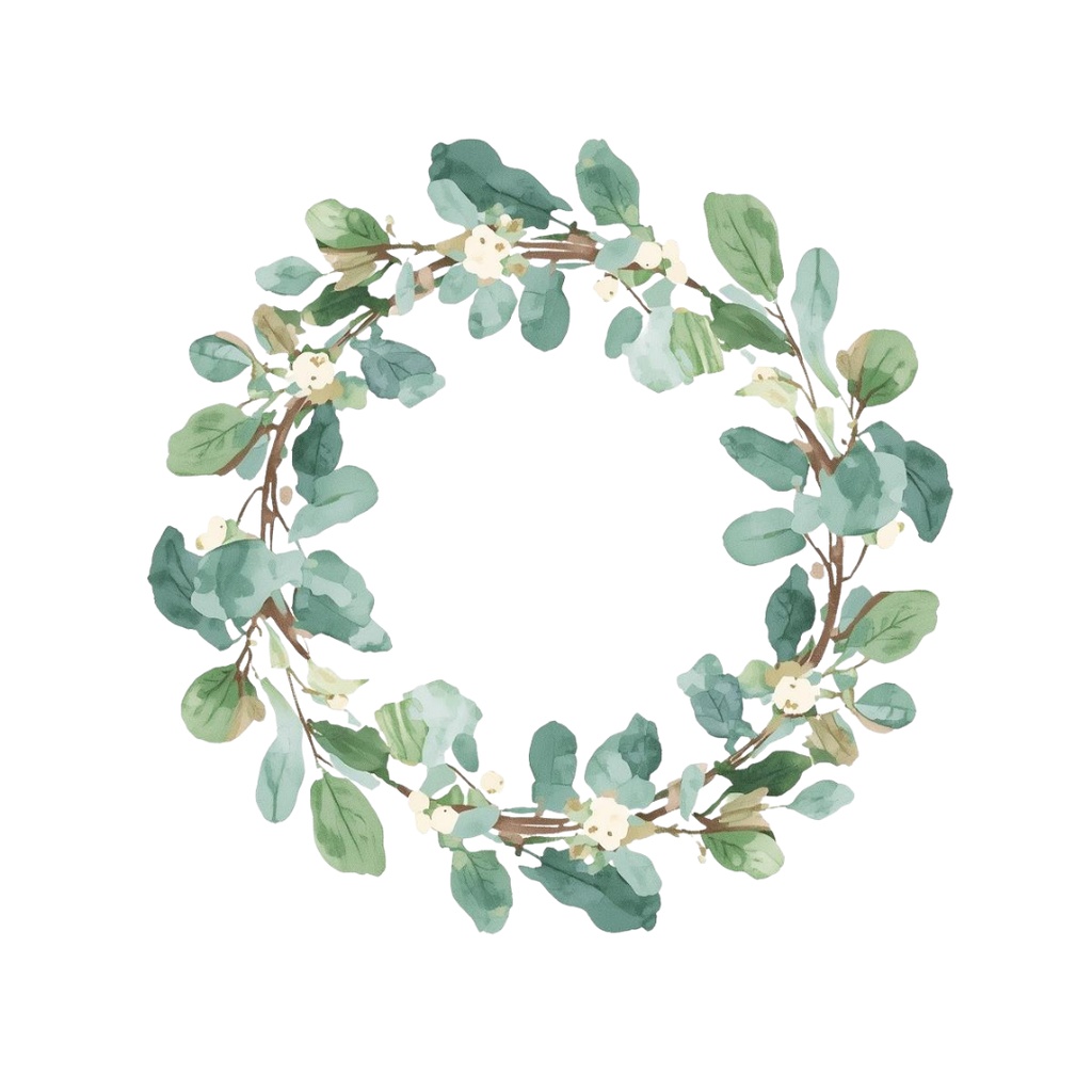 クリスマスパステルカラークリップアート7点セット PNG(背景透過)