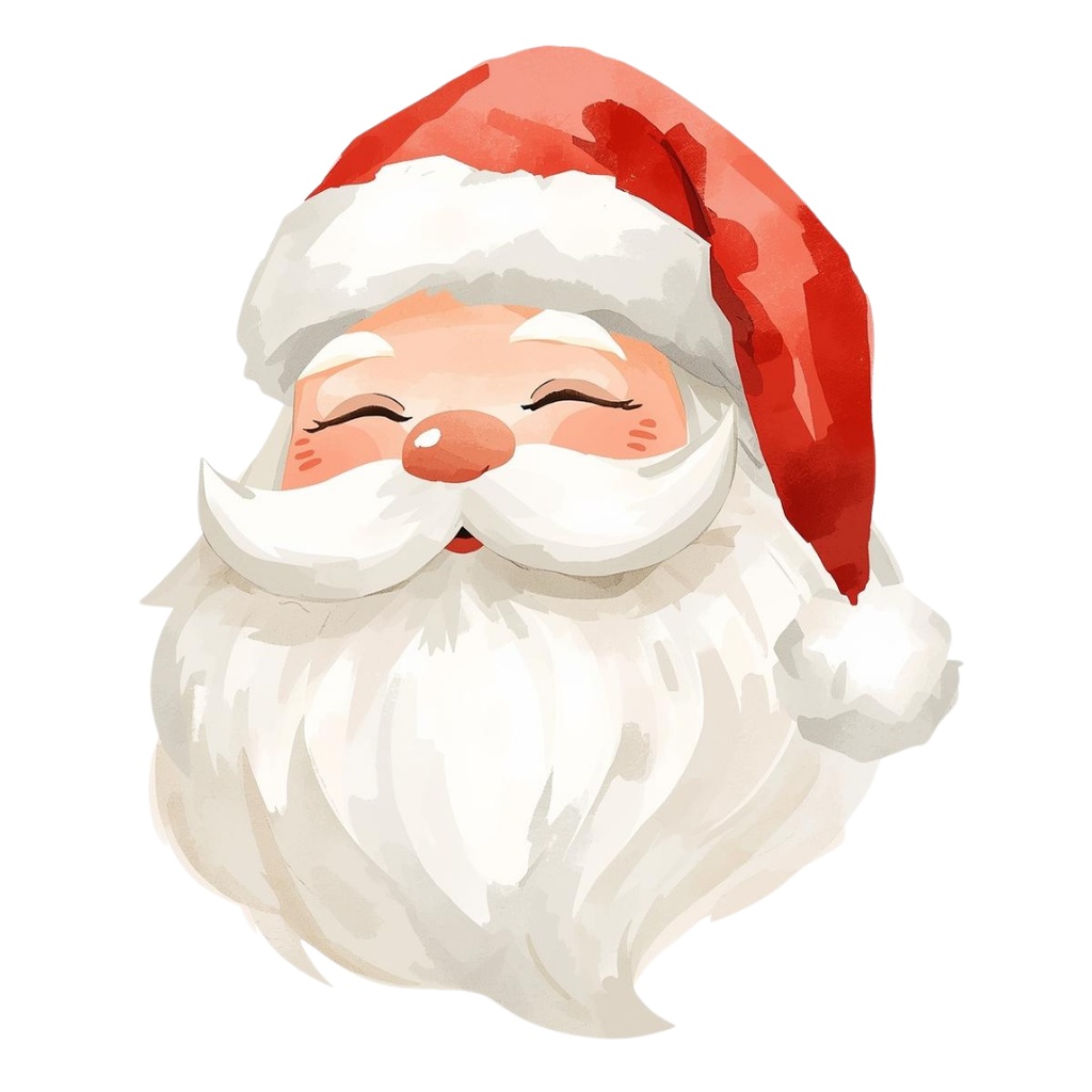 クリスマスパステルカラークリップアート7点セット PNG(背景透過)