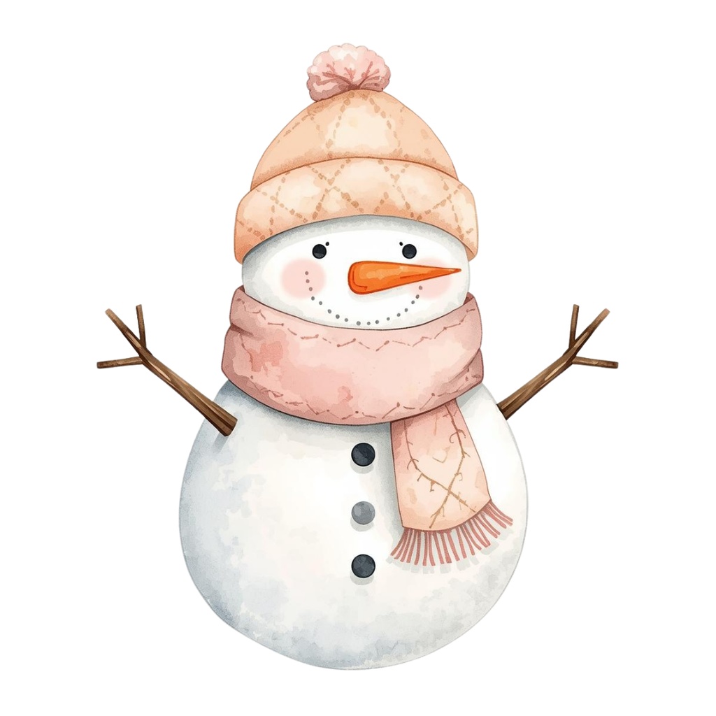 クリスマスパステルカラークリップアート7点セット PNG(背景透過)