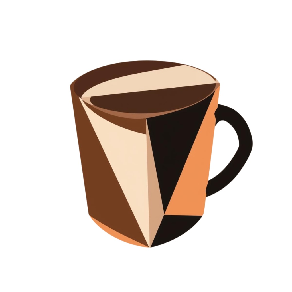 冬を彩る キュビスム風アシンメトリークリップアート10点セット PNG(背面透過)